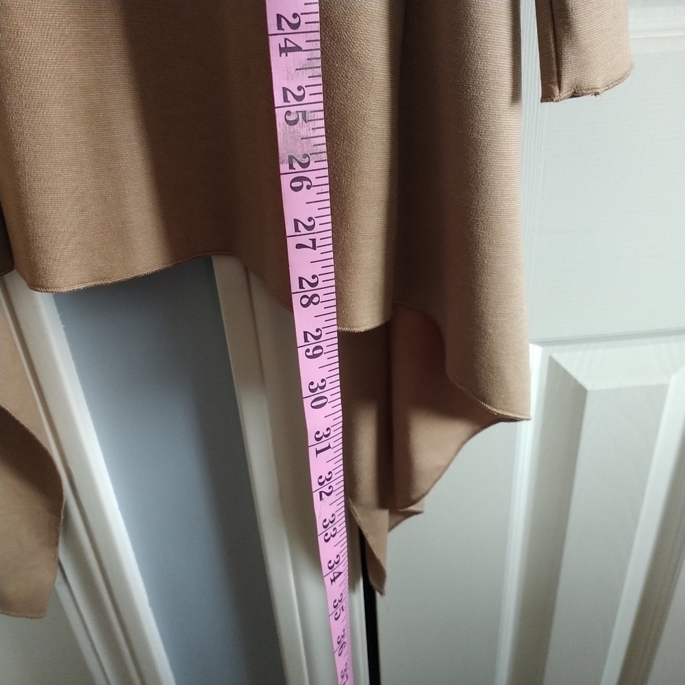 Queen Collection Shawl Collar Knit Cascading Jacket Open Front S - Picture 12 of 13
